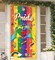 Pride Door Cover-LGBTQ Rainbow Gay Decor Vivid Colors Pride Rainbow Banner Photo Background for Pride Month Door Decorations